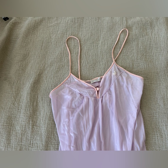 Vintage Diane Von Furstenberg Lilac Nightie Small Slip Dress Coquette Fairy - Picture 10 of 11